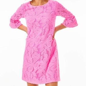 Lilly Pulitzer Ophelia Swing Dress Pink Lace M